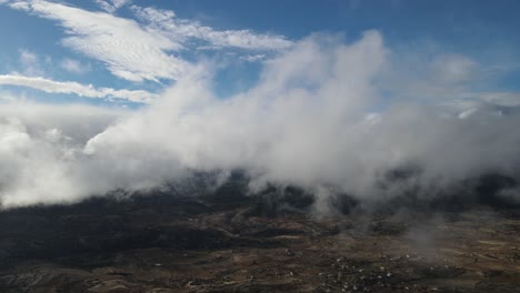 clouds town overhead view