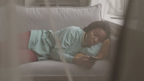 teenage african girl making telephone call