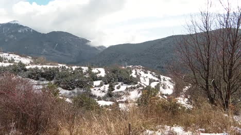 paisaje de montaña nevado