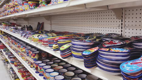 traditional dishes for sale at a mexican shop in a border town by the south texas border