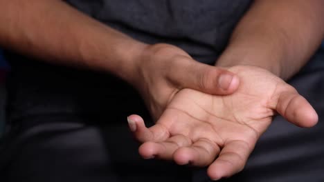 close-up of hands