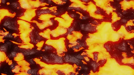 la lava hirviendo y la animación de piedra en 3d.