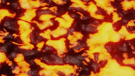 seething lava and stone animation 3d render.