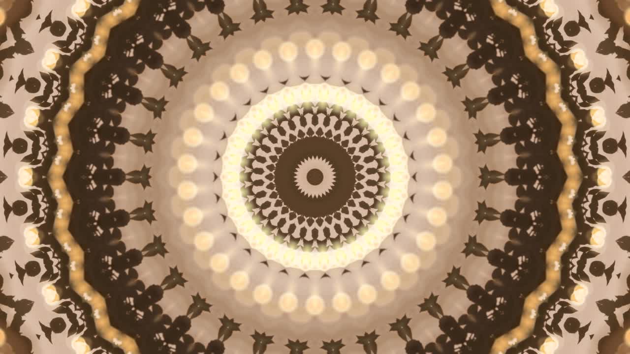 Abstract brown kaleidoscope background with vintage natural ornament