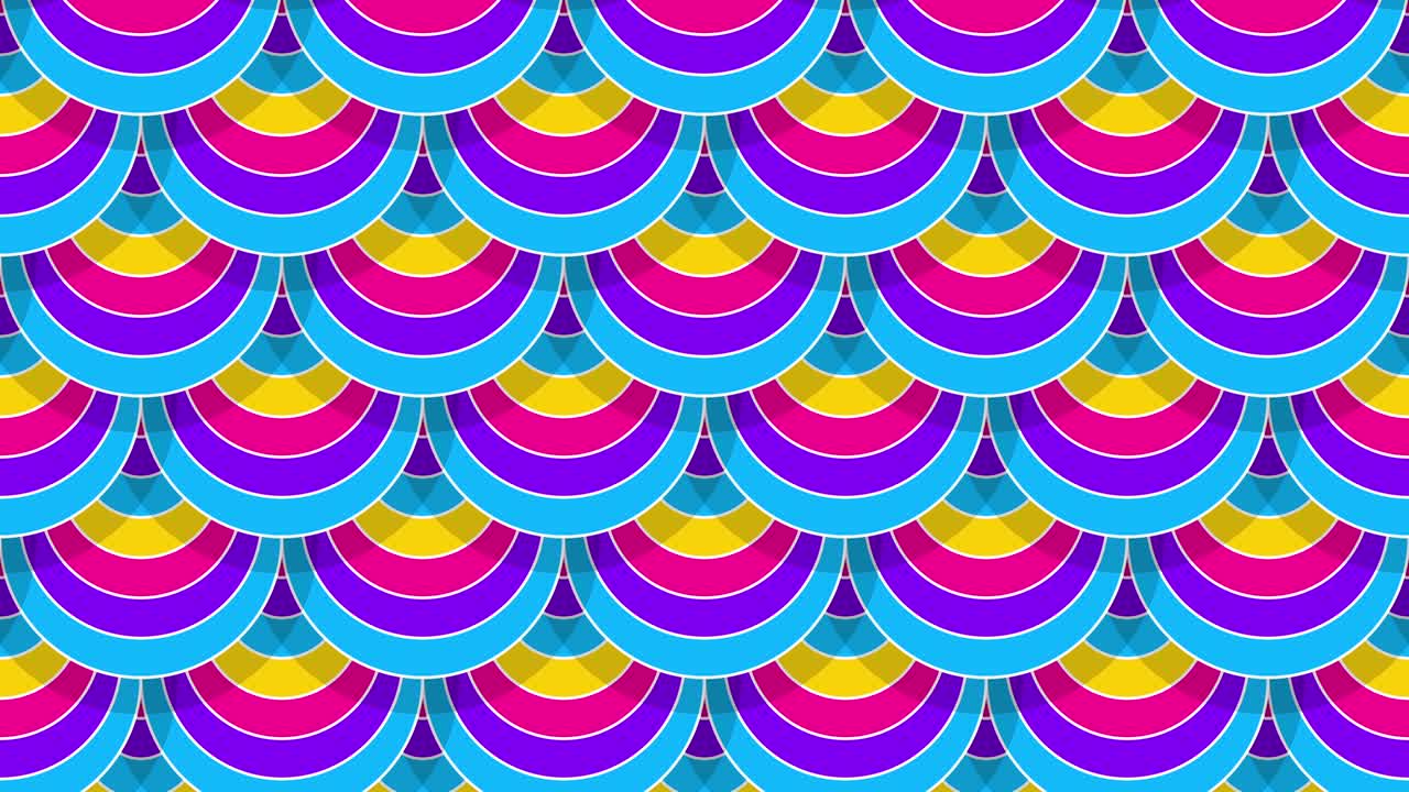 patrón de onda abstracto de círculo sin costura japonés 4k