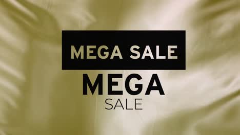 Animation-of-mega-sale-text-on-moving-beige-background