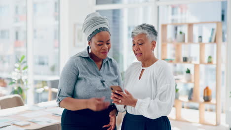 Business,-women-and-friends-with-smartphone