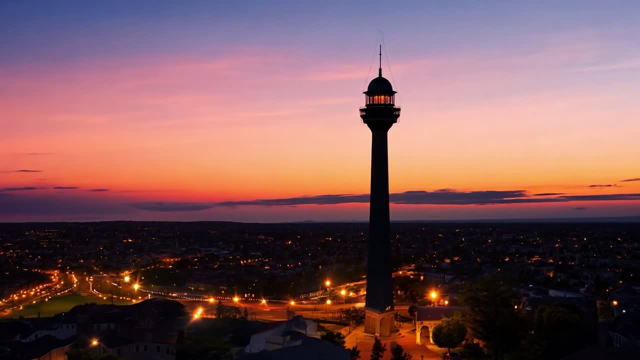 터키 이스탄불에 있는 이유프 술탄 모스크는 색채로 가득 찬 활기찬 일몰 하늘을 배경으로 따뜻하게 빛나고 있습니다.