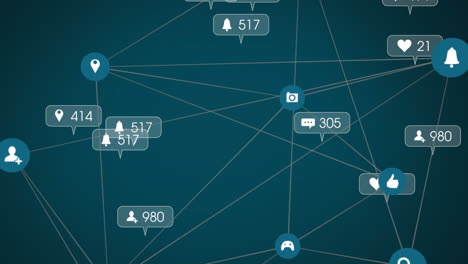 animation of network of connections on gray background