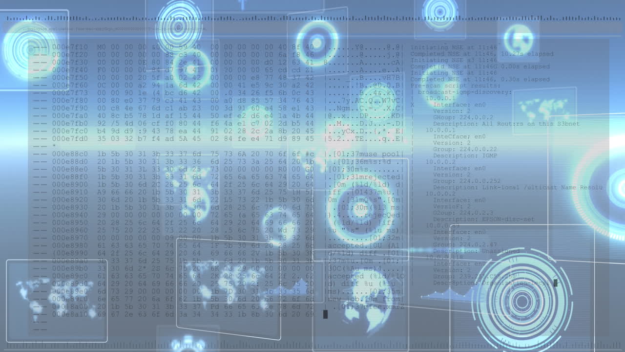 Animation of scope scanning over data processing