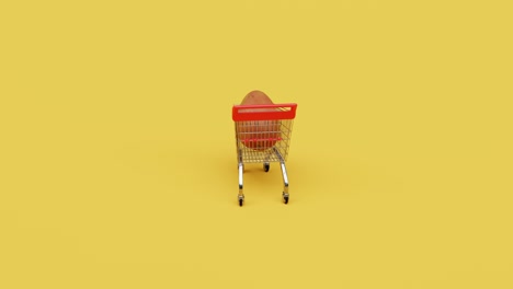 mango maduro en un carrito de compras