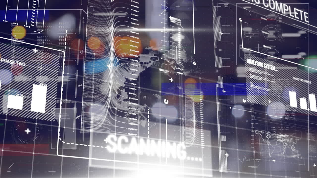 Animation of data processing over globe