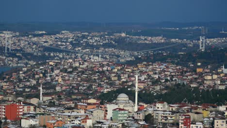 istanbul cityscape in winter