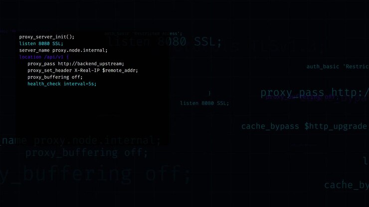 Nginx Configuration Code Typing on Dark Screen