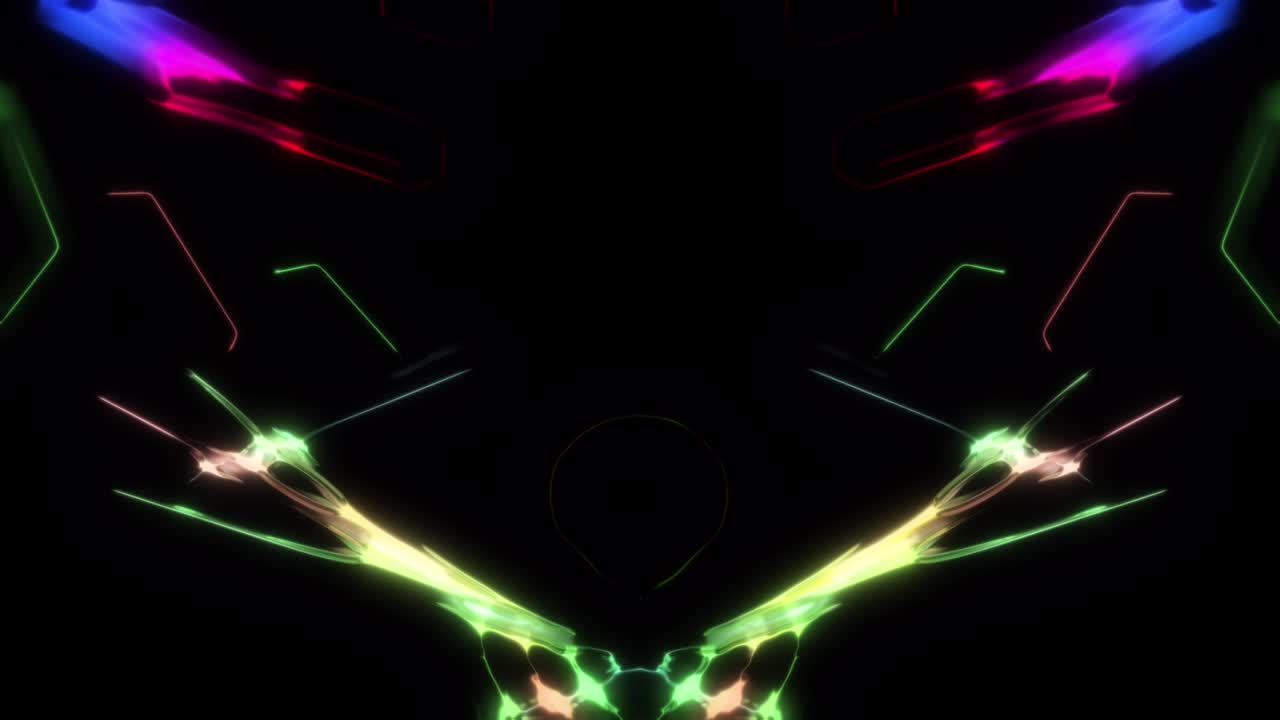 un bellissimo anello di forme astratte di colori vivaci che si trasformano all'infinito