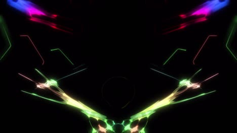 un hermoso bucle de formas abstractas de colores brillantes que se transforman sin fin