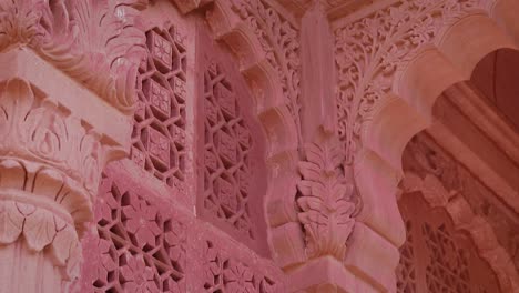 ancient-hindu-temple-architecture-with-bright-sky-from-unique-angle-at-day-shot-taken-at-mandore-garden-jodhpur-rajasthan-india