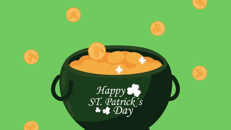 happy st. patrick's day pot of gold