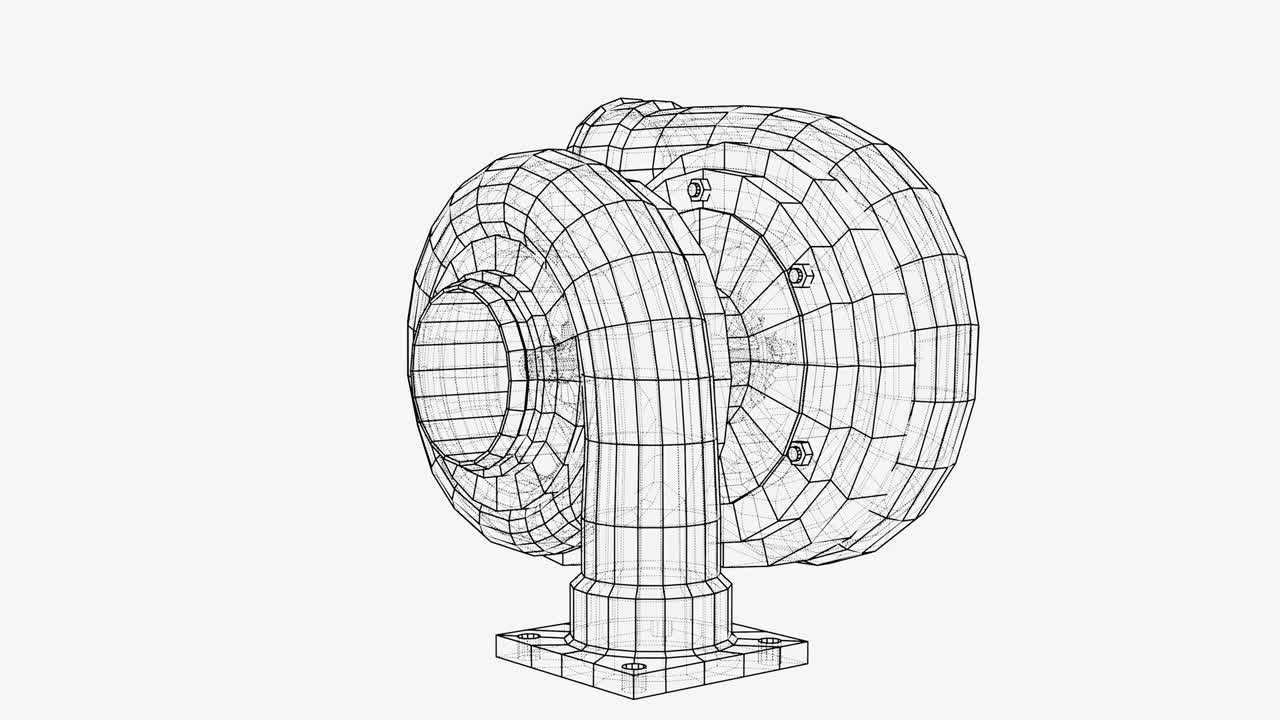 Video of turntable of automobile turbocharger