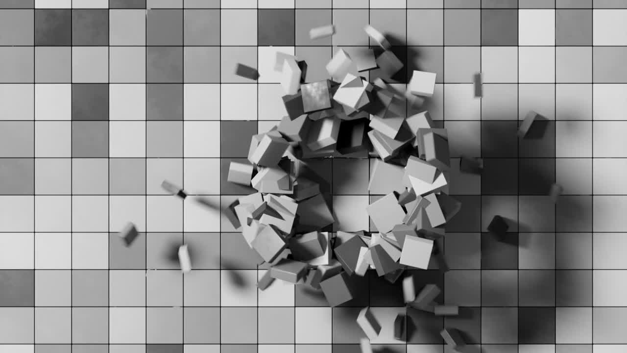 Exploding Square Grid Pattern