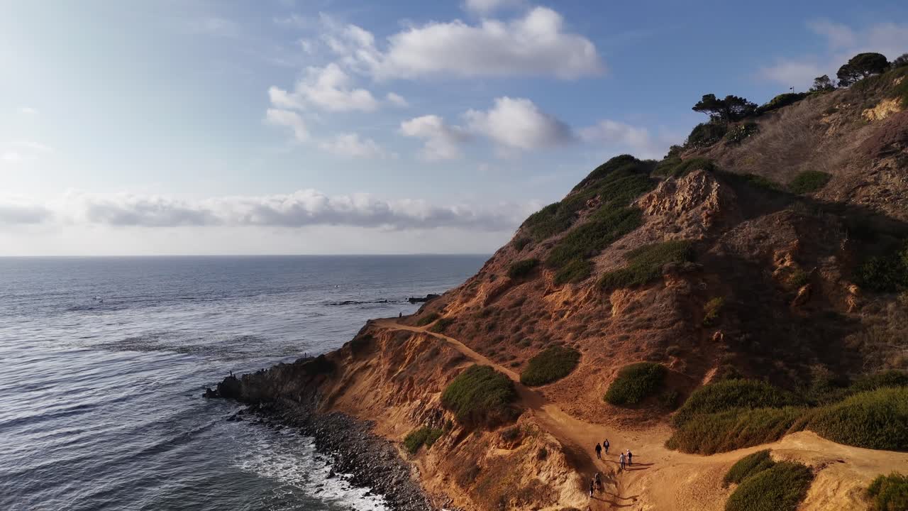 Aerial View of San Pedro Coastline with Rugged Cliffs