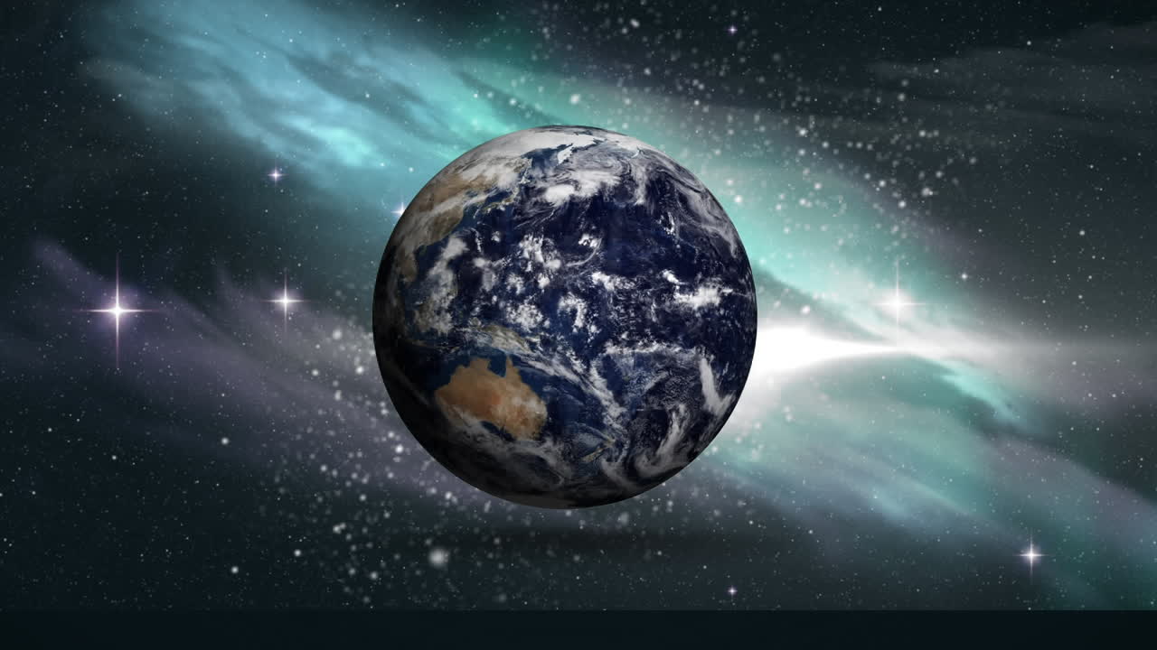 globo giratorio contra el espacio en el fondo