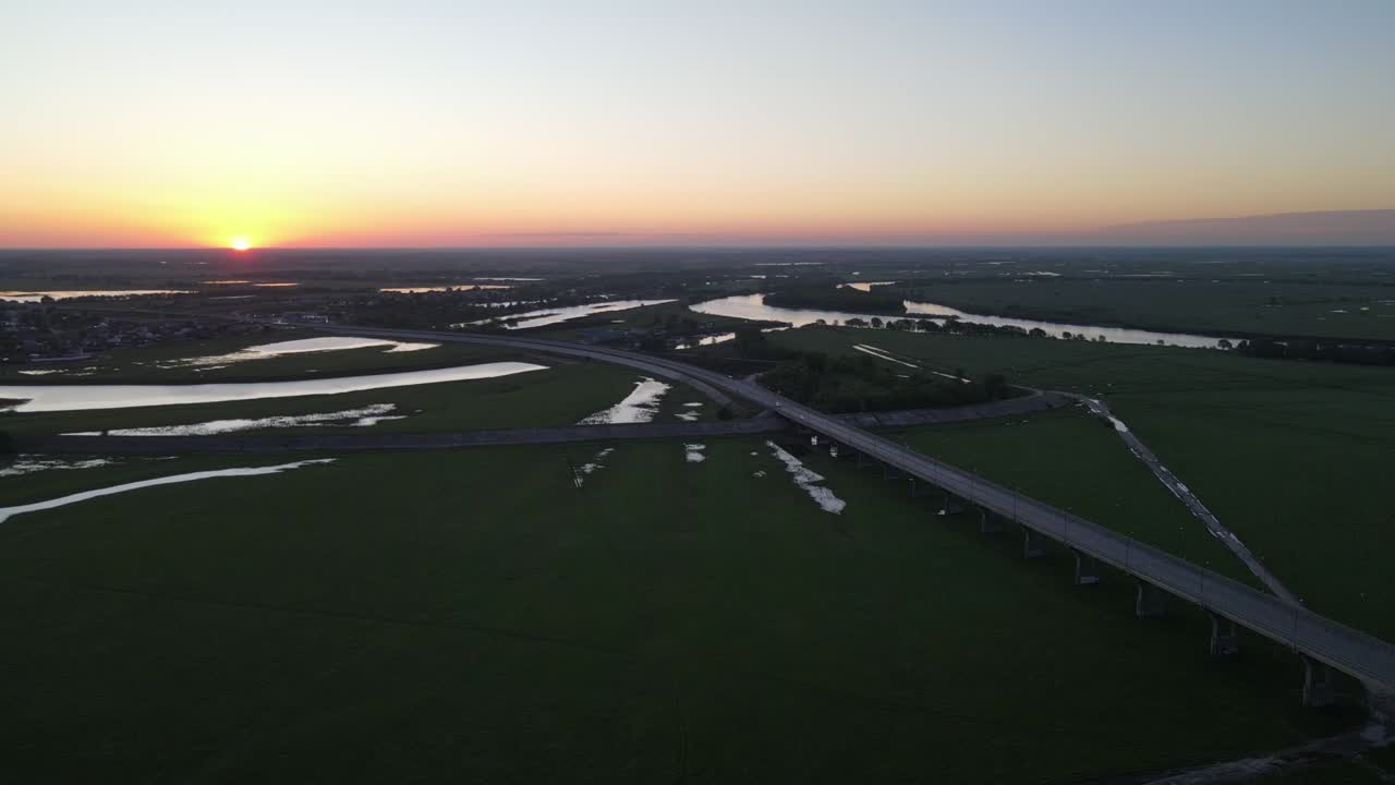 강 과 풍경 의 공중 사진