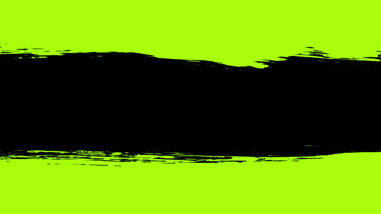 Transizione Animata con Pennellata Nera su Sfondo Verde