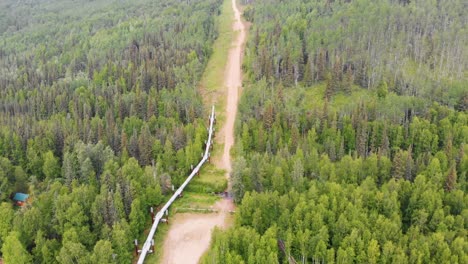 4k drone video of trans alaska pipeline in fairbanks, ak during sunny summer day-2