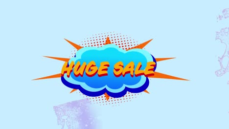 Huge-sale-graphic-on-cloud-shaped-banner