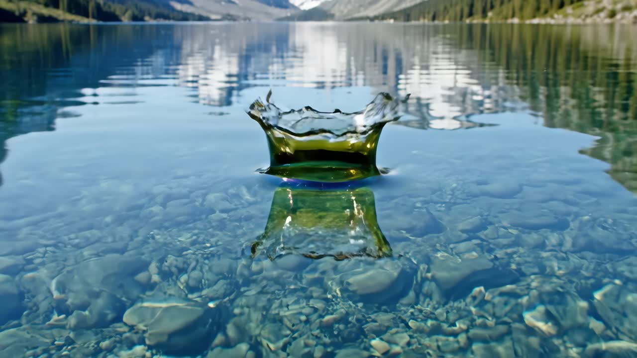 Iridescent Oil Slick on Water