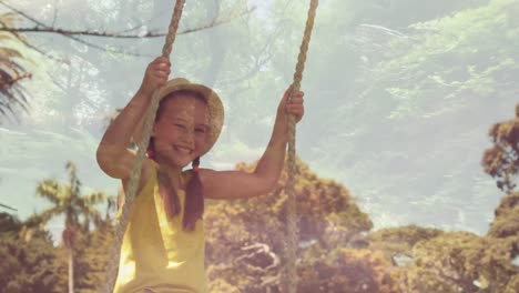 Little-girl-on-a-swing