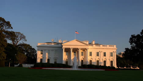 the white house at sunset