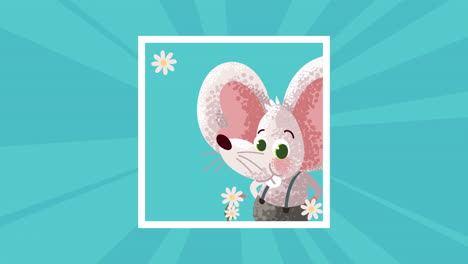 cute mouse comic character animation