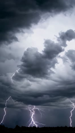 dramatic lightning storm