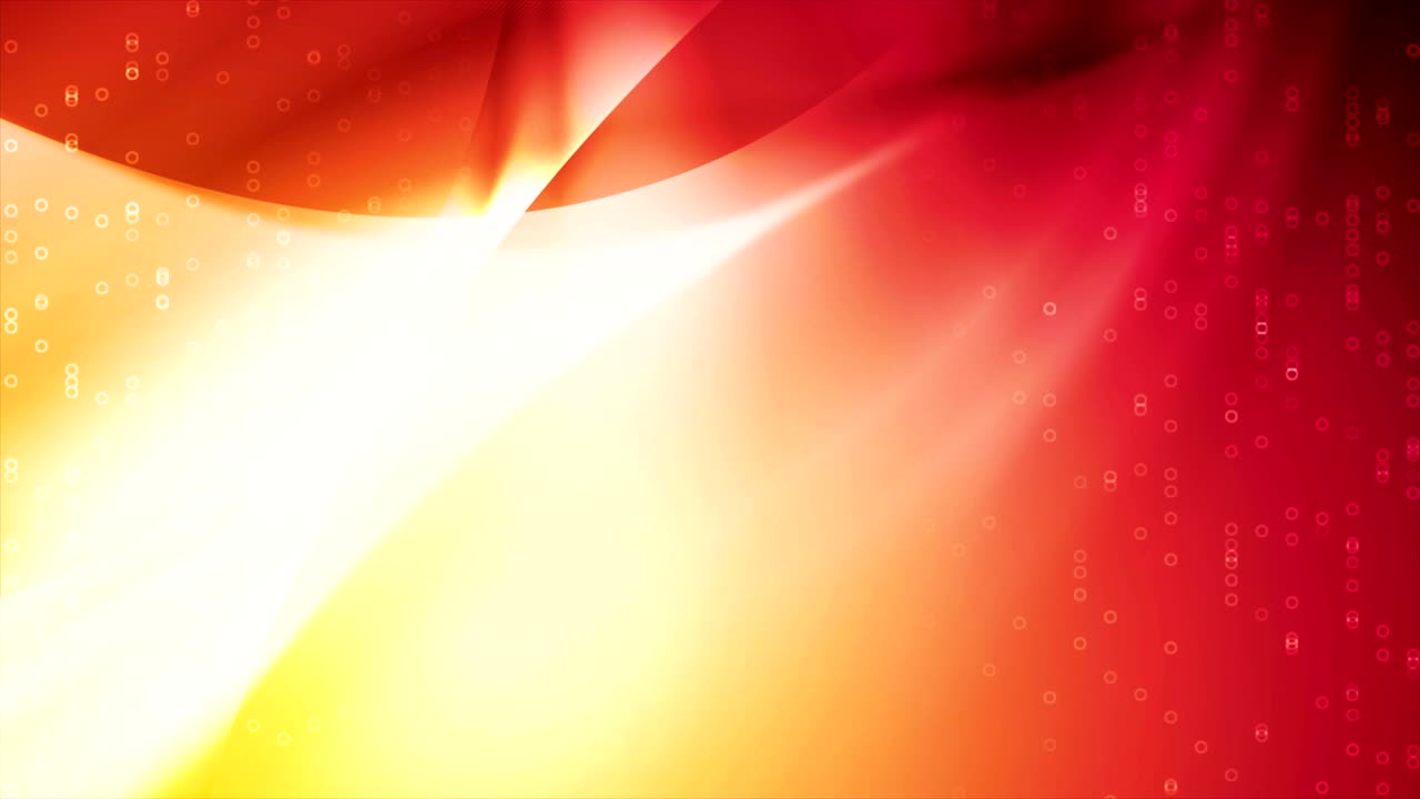 鮮やかなオレンジレッドの抽象的な曲線波のビデオアニメーション