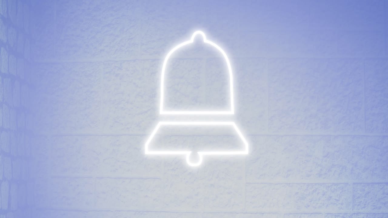 벽돌 벽 4k에 네온 표지판을 내려 놓습니다.