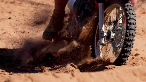 motorcycle navigating through sandy terrain in coonabarabran