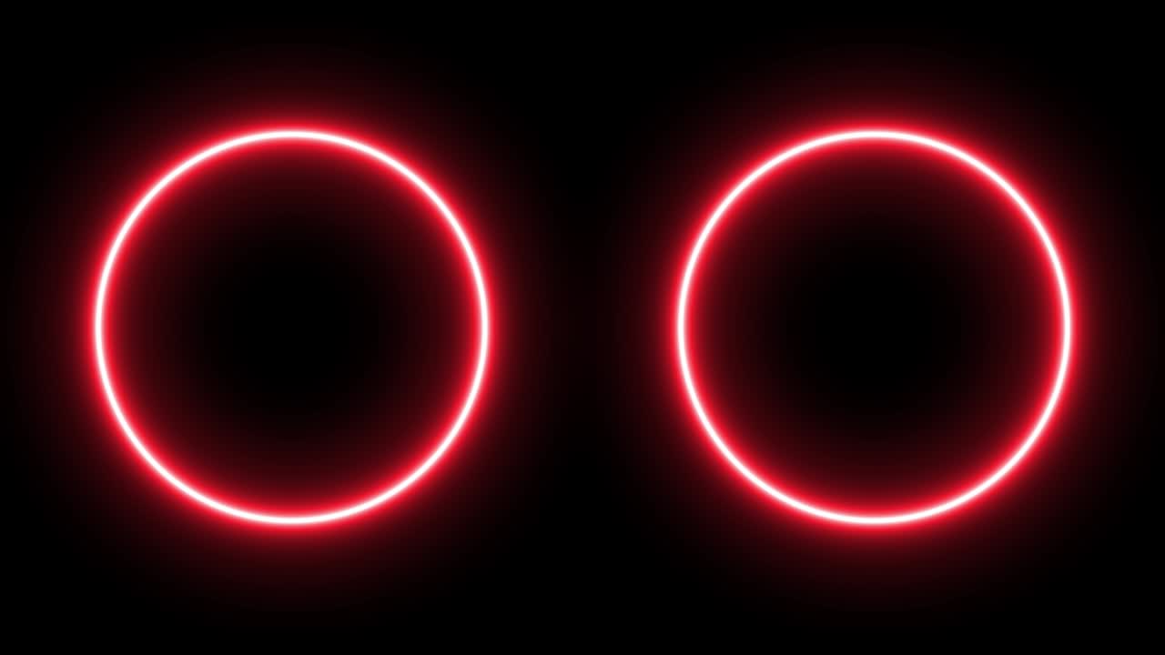 anillo rojo brillante animación eléctrica gráficos de movimiento