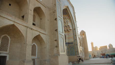 bukhara city, uzbekistan abdul aziz khan madrassa front