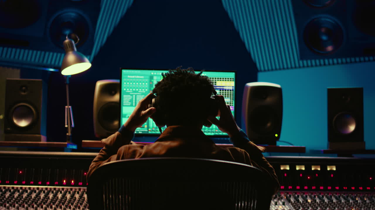 디자이너 패널 보드 손잡이로 볼 레벨을 조정하여 사운드 트랙을 편집합니다.