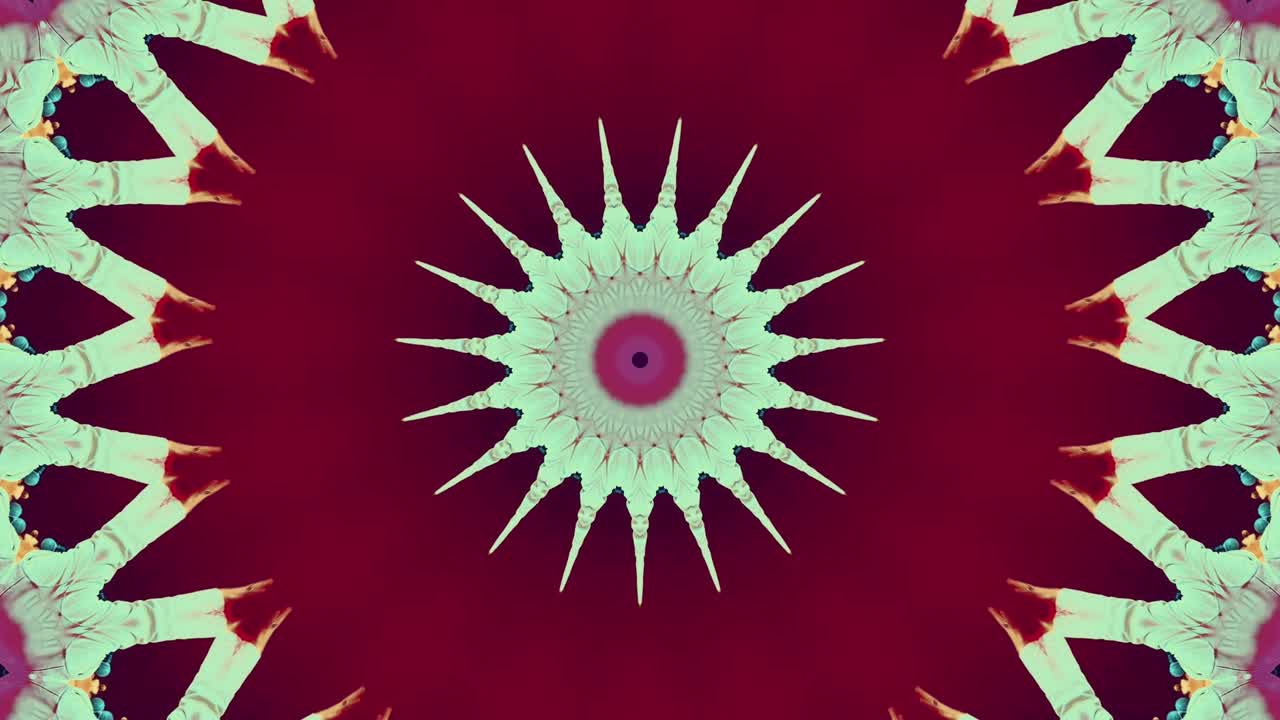 Sfondo astratto mandala, ornato magico per la meditazione. Movimento spirituale. Chakra cosmico. Filmato 4K di alta qualità
