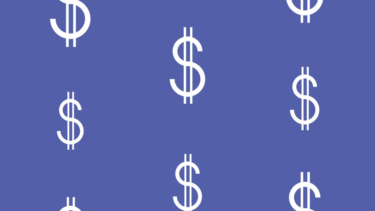 money dollar symbols pattern animation