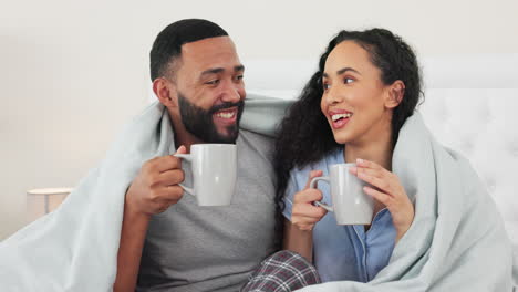 Blanket,-cuddle-and-couple-with-coffee