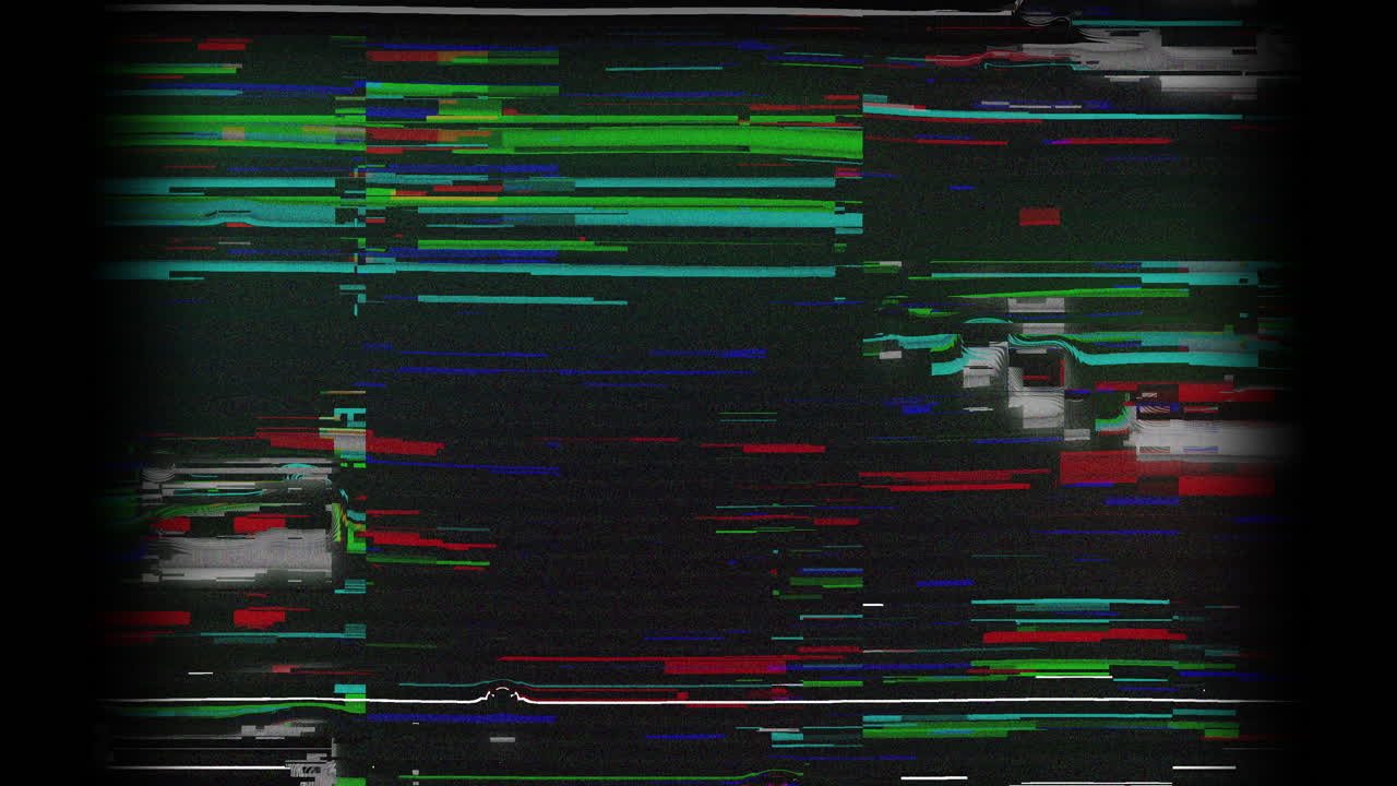 Abstract Digital Glitch Effect with Flickering Colors