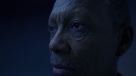 very old african american man