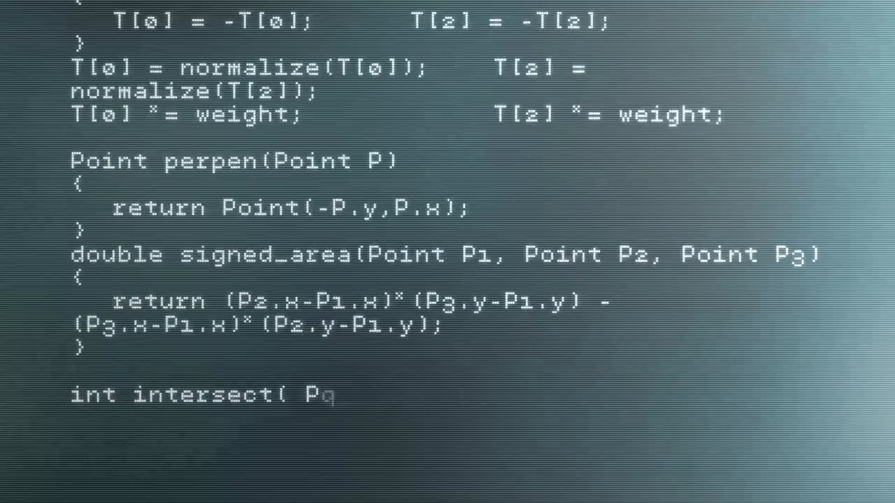 Digital animation of matrix