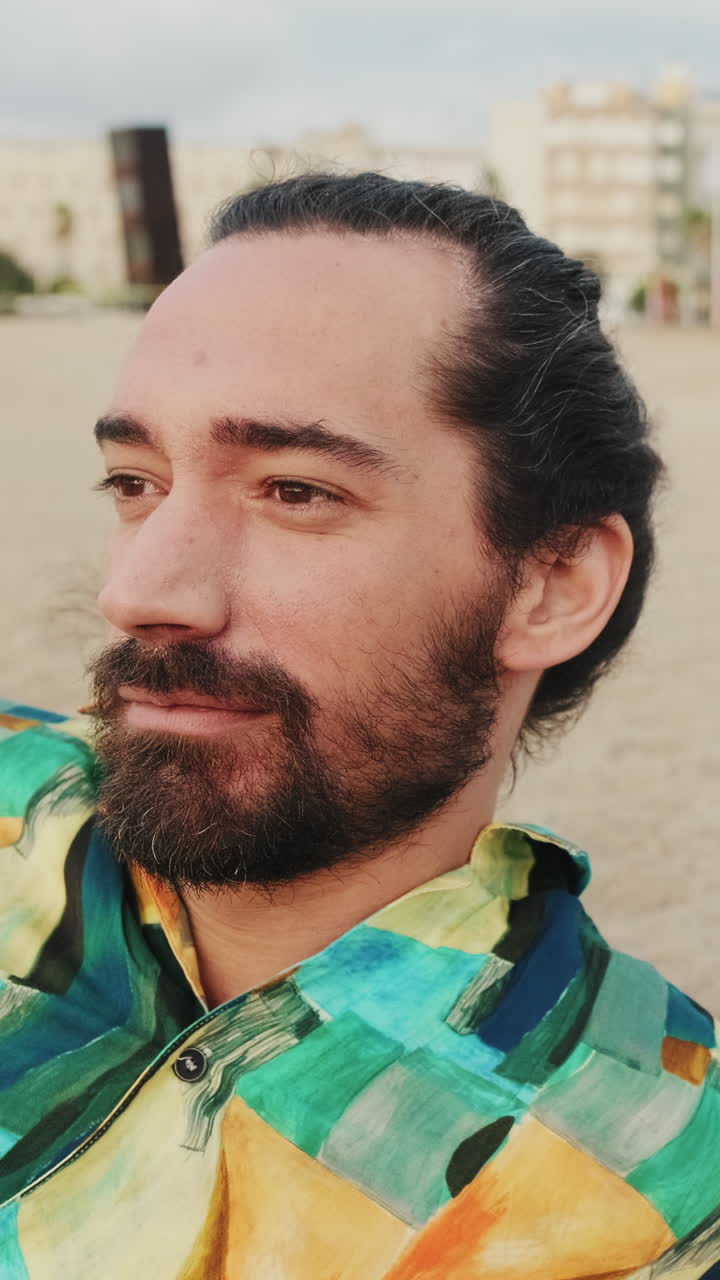 Portrait of a man on the beach