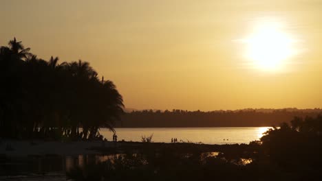 late evening at a tropical beach