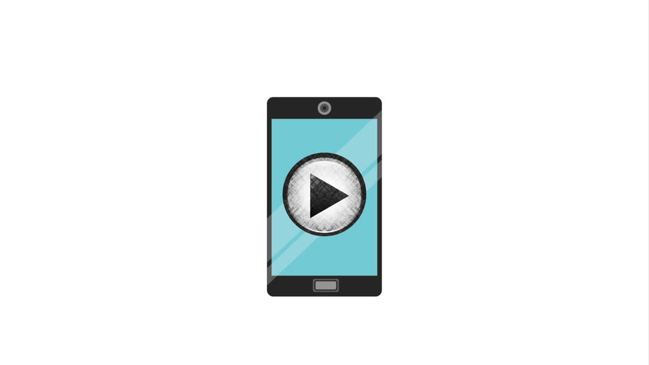 Mobile Phone with Play Button